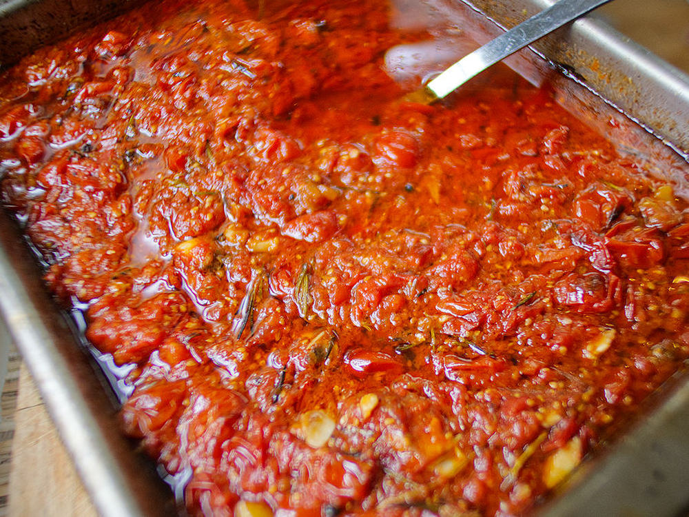 Homemade passata