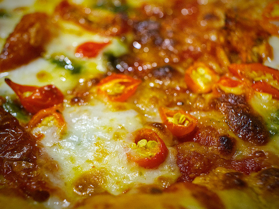 Biquinho chillies on pizza